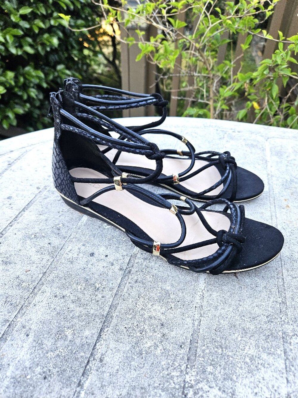Size 9 Aldo Flat Strappy Sandals